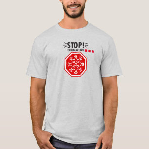Stop Corona! Elbow Bump Handshake, Sociale Afstand T-shirt