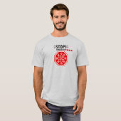 Stop Corona! Elbow Bump Handshake, Sociale Afstand T-shirt (Voorkant volledig)