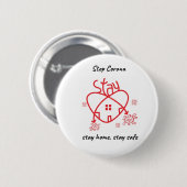 Stop Corona Ronde Button 5,7 Cm (Voorkant /achterkant)