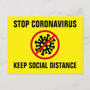 Stop Corona Virus Covid 19 Vertraag de spread Briefkaart