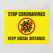 Stop Corona Virus Covid 19 Vertraag de spread Briefkaart (Voorkant)