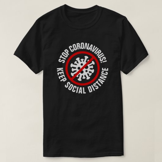 Stop CoronaVirus Covid19 Logo t shirten T-shirt (Design voorkant)