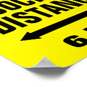 Stop CoronaVirus slogan Keep Social Distance-teken Poster (Hoek)