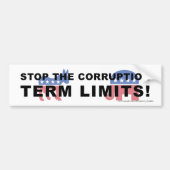 Stop corruptie, Term Limieten - Bumper Bumpersticker (Voorkant)
