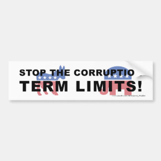 Stop corruptie, Term Limieten - Bumper Bumpersticker