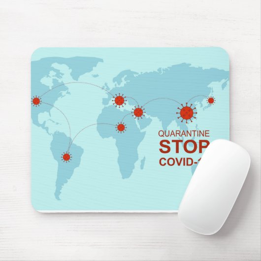 stop covid19 Mousepad Muismat (Met muis)