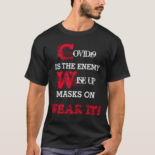 STOP COVID 19 T-shirt (Voorkant)