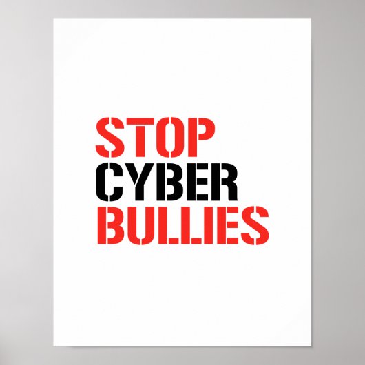 STOP CYBER BULLIES POSTER (Voorkant)