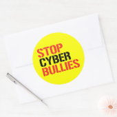 STOP CYBER BULLIES RONDE STICKER (Envelop)