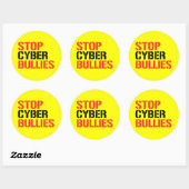 STOP CYBER BULLIES RONDE STICKER (Vel)