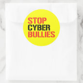 STOP CYBER BULLIES RONDE STICKER (Tas)