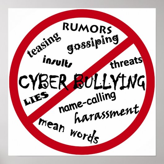Stop Cyber Bullying Poster (Voorkant)