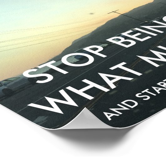 STOP DAT HET Poster Motivatie woorden AFRAID WORDT (Hoek)