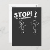 STOP DAT JE ONDER EEN REST STAAT - grappige Music  Briefkaart (Voorkant / Achterkant)