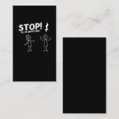 STOP DAT JE ONDER EEN REST STAAT - grappige Music  Visitekaartje (Voorkant / Achterkant)