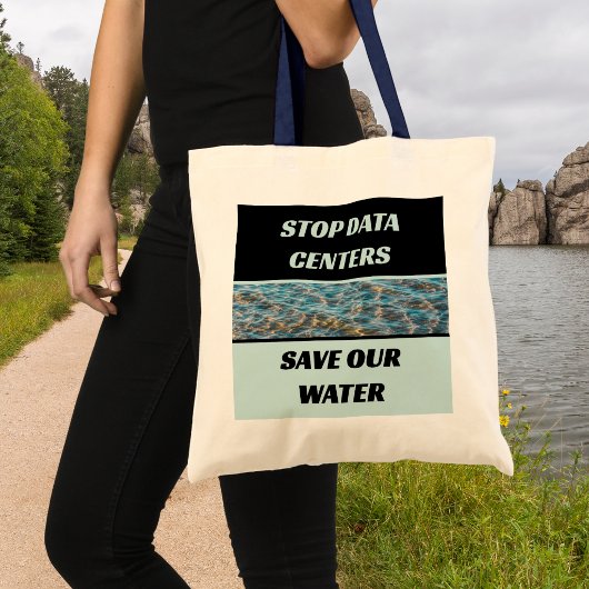 Stop Datacenters Meer Fotografie Red Onze Water Tote Bag
