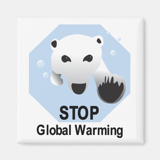 Stop de aardopwarmingsmagneet magneet (Voorkant)