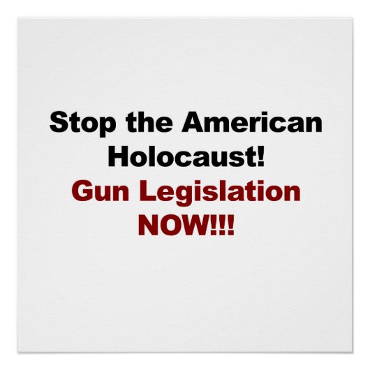 Stop de Amerikaanse holocaust! Pistool nu! Poster (Voorkant)