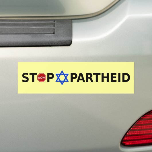 Stop de apartheid bumpersticker (Op auto)