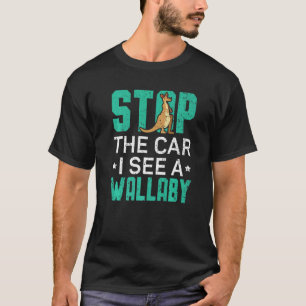 Stop de auto die ik zie als een behangselaar van K T-shirt