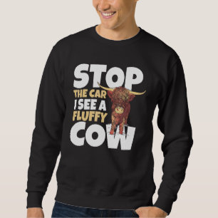 Stop De Auto Ik Zie Een Fluffy Koe Hooglandrund Trui