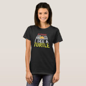 Stop de Auto Ik zie een Schildpad grappig T-shirt (Voorkant volledig)