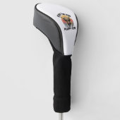 Stop de auto Ik zie Fluffy Funny Koe Retro Highlan Golfheadcover (Schuin)