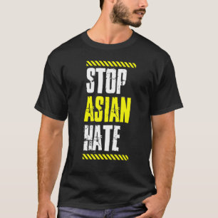 Stop de Aziatische Hate Warning Tape American Prid T-shirt