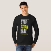 Stop de Aziatische Hate Warning Tape American Prid T-shirt (Voorkant volledig)