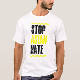 Stop de Aziatische Hate Warning Tape American Prid T-shirt