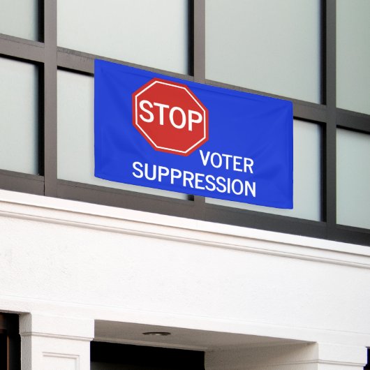 Stop de Banner van de Onderdrukking van de Stemmer (Buitenkant Gebouw)
