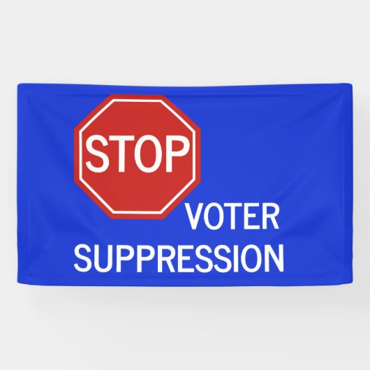 Stop de Banner van de Onderdrukking van de Stemmer (Horizontaal)