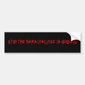 STOP DE BARACKALYSE IN 2012 BUMPERSTICKER (Voorkant)