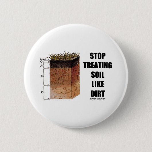 Stop de behandeling van bodems als vuil (bodemhori ronde button 5,7 cm (Voorkant)