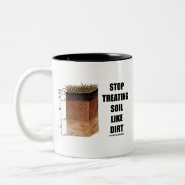 Stop de behandeling van bodems als vuil (bodemhori tweekleurige koffiemok