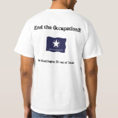 Stop de bezetting!!! t-shirt (Achterkant)