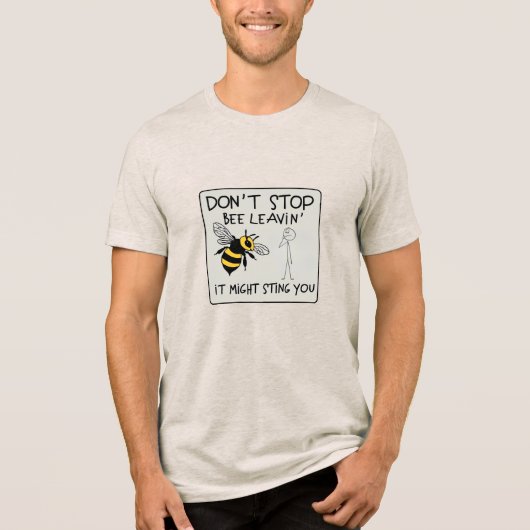 Stop de bijen niet met rust Tri-Blend shirt (Voorkant)
