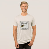 Stop de bijen niet met rust Tri-Blend shirt (Voorkant volledig)