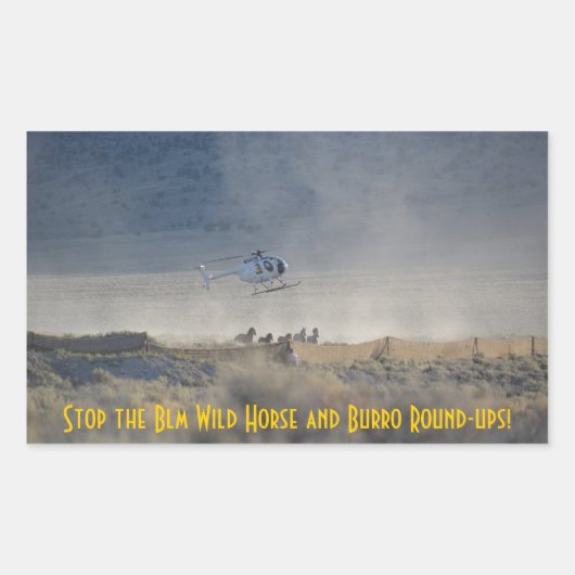 Stop de Blm Wild Horse en Burro Stickers (Voorkant)