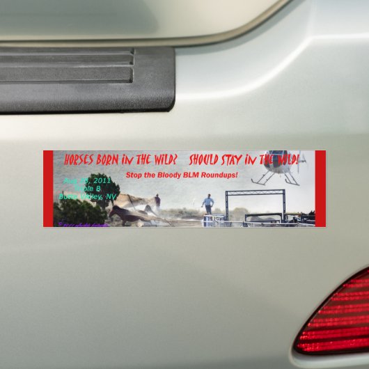 Stop de Bloody Roundup! Bumpersticker (Op auto)