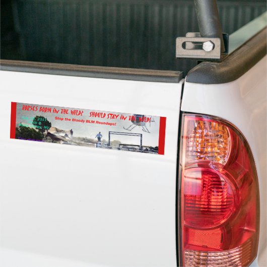 Stop de Bloody Roundup! Bumpersticker (Op Truck)