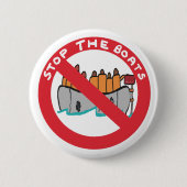 Stop De Boten Ronde Button 5,7 Cm (Voorkant)