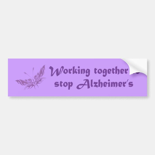Stop de Bumpersticker van Alzheimer (Voorkant)
