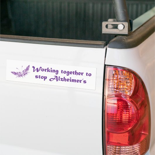 Stop de Bumpersticker van de ziekte van Alzheimer (Op Truck)