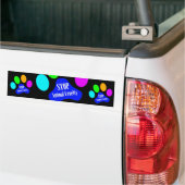 Stop de Bumpersticker van dierenmishandeling (zwar (Op Truck)