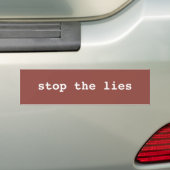 Stop de Bumpersticker van Lies (Op auto)