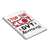 Stop de Clot DVT Awareness Deep Trombose Notitieboek (Rechterzijde)
