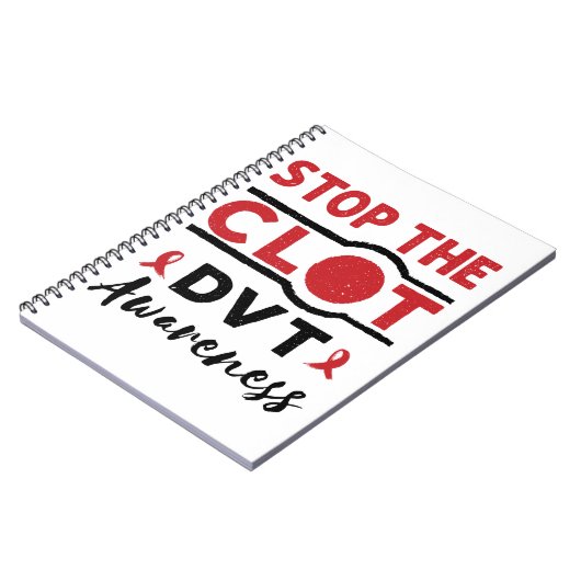 Stop de Clot DVT Awareness Deep Trombose Notitieboek (Linkerzijde)