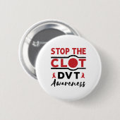 Stop de Clot DVT Awareness Deep Trombose Ronde Button 5,7 Cm (Voorkant /achterkant)