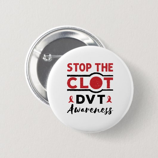 Stop de Clot DVT Awareness Deep Trombose Ronde Button 5,7 Cm (Voorkant /achterkant)